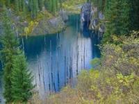 Kaindy is a relatively young lake, formed in the 20th century after the Zhalanash earthquake of 1973.