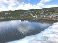 Freshwater, moraine Fourth Beloubinskoye Lake.