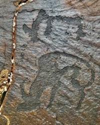 The Boraldai petroglyphs are located at an altitude of 500 meters above sea level, in the western part of the Boraldai Tau ridge.