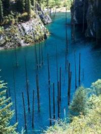 Kaindy lake. Almaty province. Southern Kazakhstan.