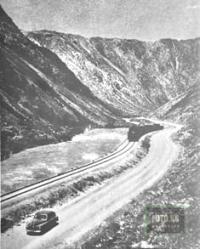 During the construction of the railway to the Boom Gorge from the Bystrovka station. 1943.