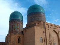 The Two-Dome mausoleum on Sakhi-i-Zinda.