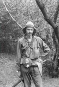 Jānis Rukšāns в ущелье Беркара. 1977 год. Фотография Владимира Колбинцева.
