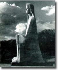 Monument on a place of earthquake in vicinities of settlement Khait.