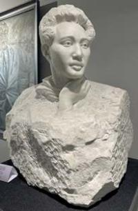 “The Youth of Mukhtar”. Sculpture-portrait of the writer. Sculptor P.D. Usachev. 1963