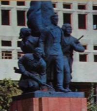 Monument to fighters for establishment of Soviet power in Semirechye. 1970. Photographer unknown.