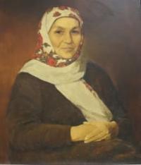 T. Usubaliev. Enenin portraits (Portrait of mother). 95 x 75. Taar, May is busy. 1998.