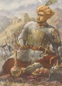Рисунок Захир-ад-дин Мухаммад Бабура из книги «Бабур-Наме. Записки Бабура. Академия наук Узбекской ССР. Институт Востоковедения. 1958 г.