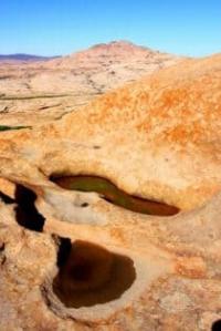 Bektauatinsky State Nature Reserve is a unique meeting of two opposing landscapes – flat semi-deserts of Balkhash region surround a gigantic volcano that never formed 300 million years ago.