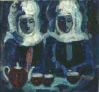 А. Галимбаева. "Чаепитие". 1984 год.