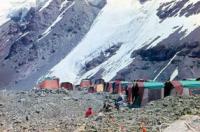 Base camp Southern Inylchek. 1992.