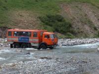 Ford through the river the Kara-Koba.