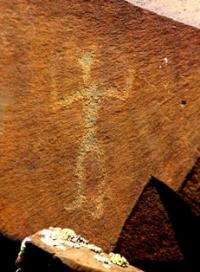 The Image of the person. Rock drawings the Bayan-Zhurek.