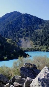 Issyk gorge in Zailiskiy Ala-Tau mountains.
