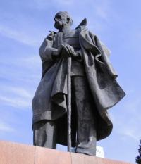 Monument Aini in Dushanbe.
