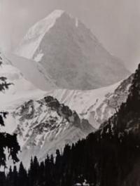 Пик Хан-Тенгри. Вид из ущелья Баянкол. Фотография Ильи Наймушина. Красноярск.