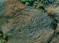 Olenty neolithic rupestrian drawings.
