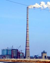 Самая высокая труба Экибастузской ГРЭС-1.