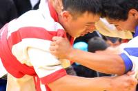 Kazakhsha kures - the Kazakh national wrestling.