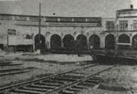 Depot locomotive in Turkestan.