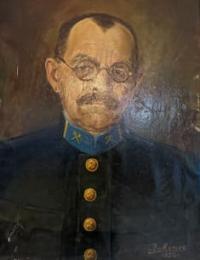 N.V. Valukinsky. Portrait of the artist Minaev. 1950