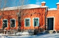 Old houses in the town of Zaysan.