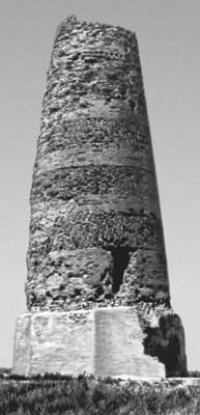Burana Tower minaret. 1927 - 1928.