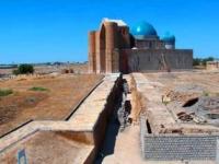 Old street around mausoleum Akmed Yasavi.