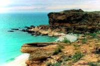 Cape Sagyndyk on Caspian Sea.