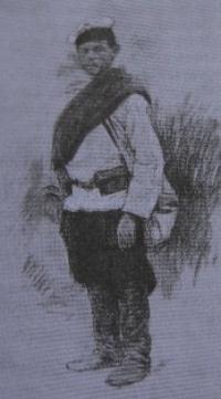 The soldier from expedition Przhevalskiy to the marching form.