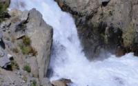 Falls on the river Issyk hardly below a dam.