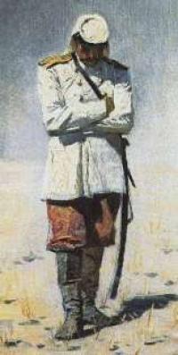 Туркестанский офицер, когда похода не будет. 1873 год. Художник В.В. Верещагин.