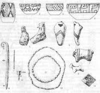 Archeological finds to Namazga-depa settlement.