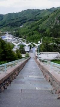 Infrastructure for prevention of mudflows in the neighborhood of Almaty.