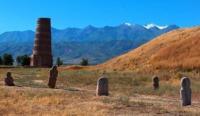 Tower of the Buran near to settlement Tokmok.