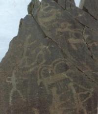 The petroglyphs of valley Moynak.