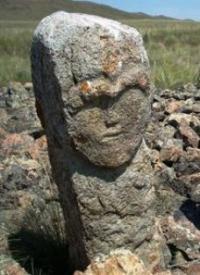 Stone sculptures in Central Kazakhstan.