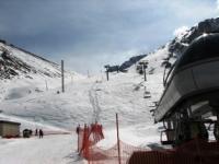 The Kind with Cable way on mountain-skiing line Shymbulak.