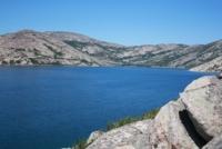 Sights of Sadyrkol lake on Kazakhstan Altai.