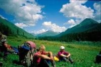 Rest in a mountain hiking.