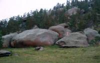 The stone chambers are located 2 kilometers from Karkaraly.