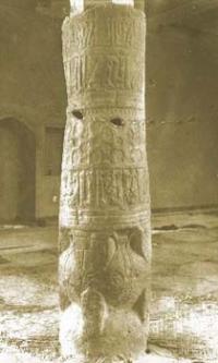 Ancient pillar on the fortress Sairam.