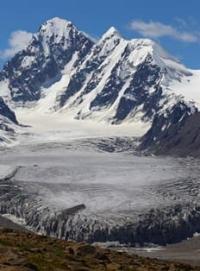 Central Komarov Glacier. Northern slope of western part of Kakshaal-Too Ridge.