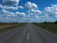 Road from Uralsk to Aktobe - 474 km.