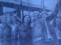 A still from the film "Amangeldy". Directed by M.Z. Levin. 1938.