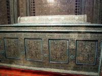 Gravestone in mausoleum Pahlavan Makhmud.