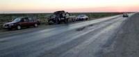 The road from Check point Kurmangazy – Atyrau.