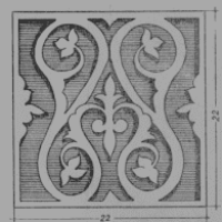 Tulek mausoleum. Terracotta tiles with ornaments.