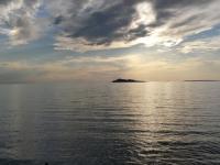 Sunset on the lake Sasykkol.