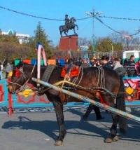 Celebrating holiday Nauryz.